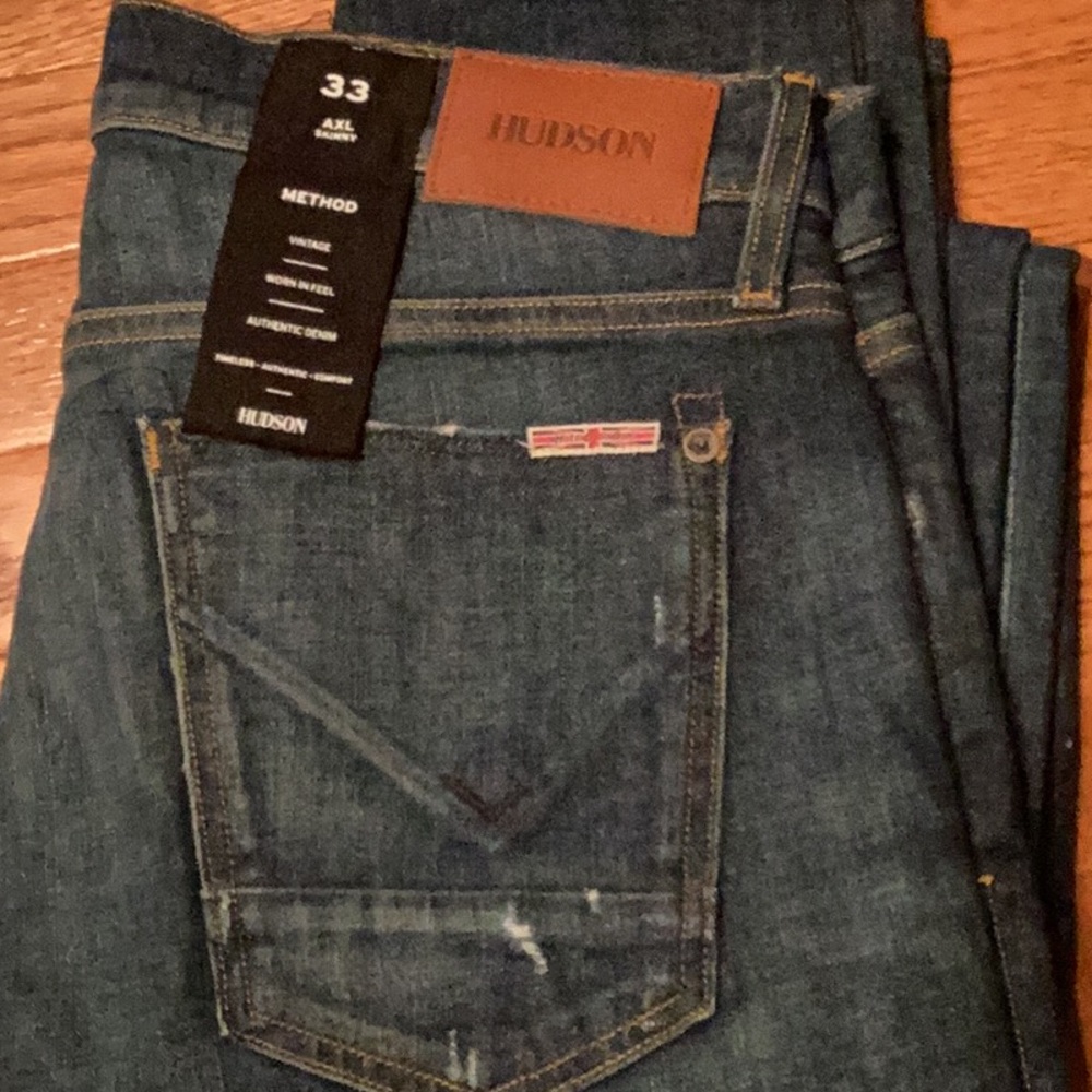 Mens HUDSON “AXL” skinny jeans size 33 new